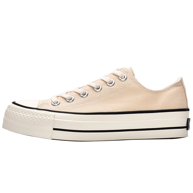 Damen Plateau-Sneaker aus robustem Canvas mit klassischem Schnürdesign und flexibler Sohle Drune