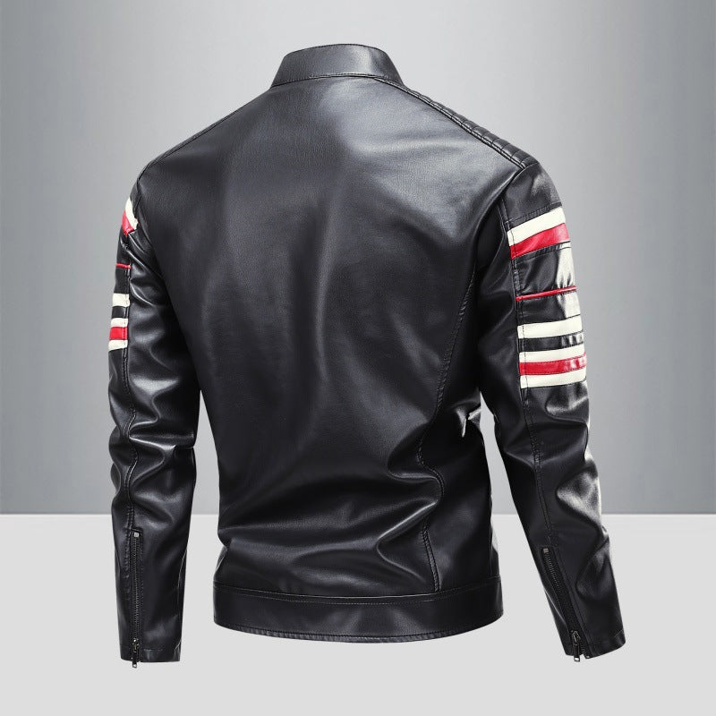 Herren Modische Kunstlederjacke mit praktischen Taschen Drune 1788321954