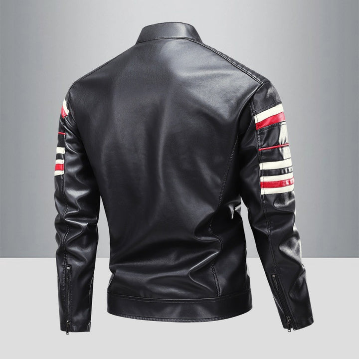 Herren Modische Kunstlederjacke mit praktischen Taschen Drune 1788321954