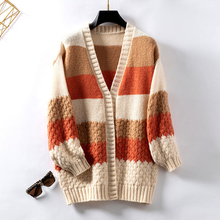 Drune | Gestreifte Gemütliche Strickjacke
