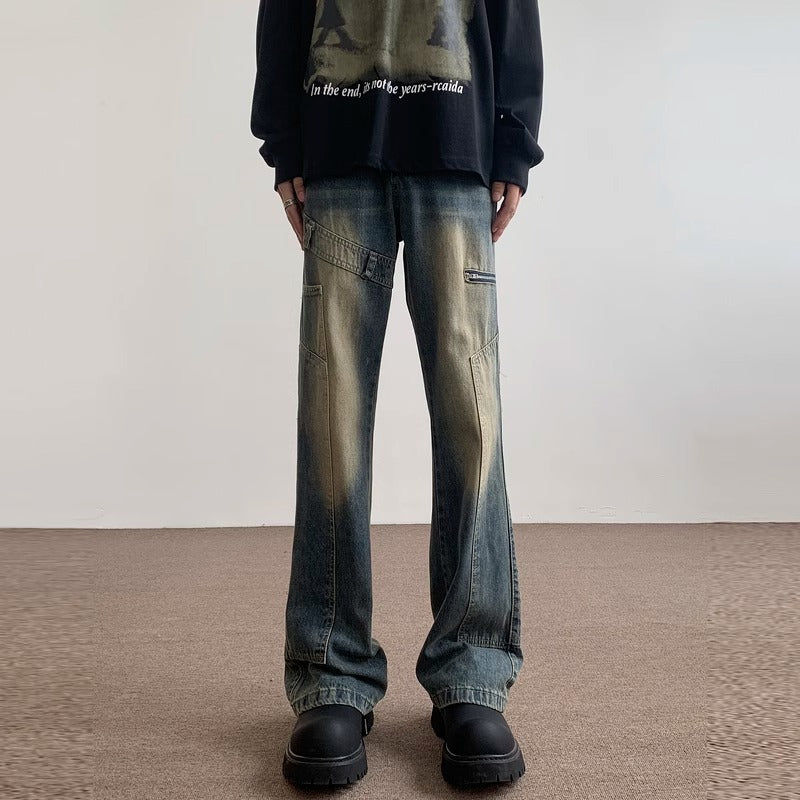 Damenweit geschnittene Jeanshose Drune