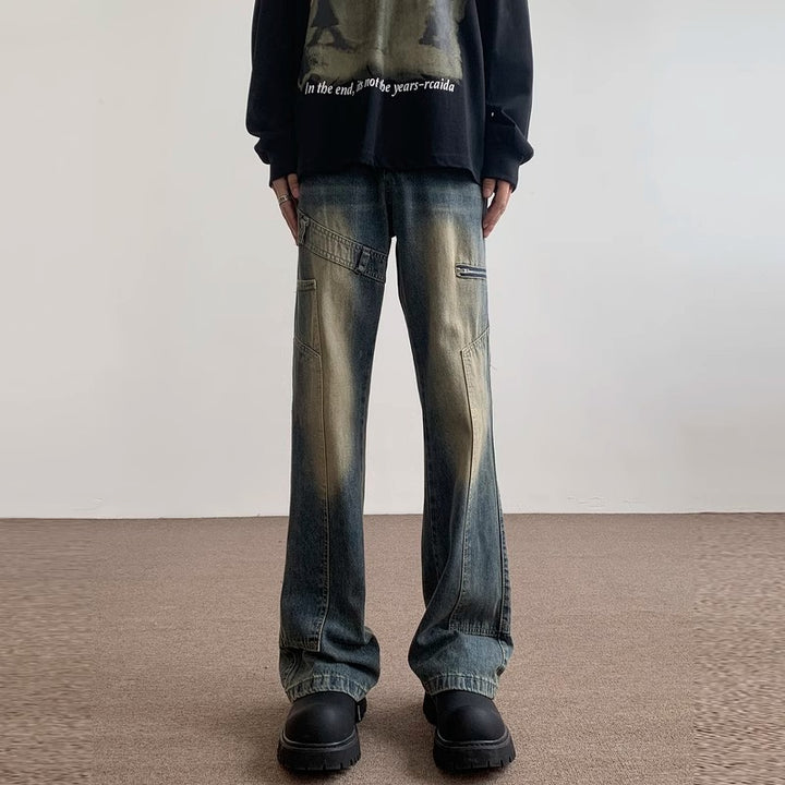 Damenweit geschnittene Jeanshose Drune