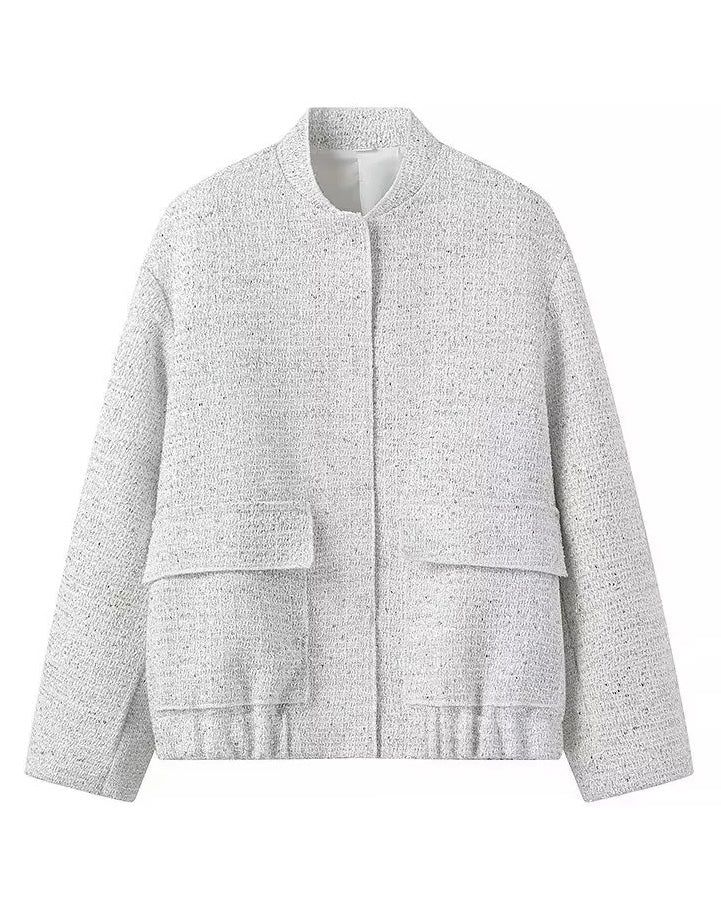 Drune | Gold Pailletten Stehkragenjacke