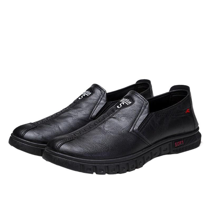 Herren Bequeme Slip-On Lederschuhe Drune