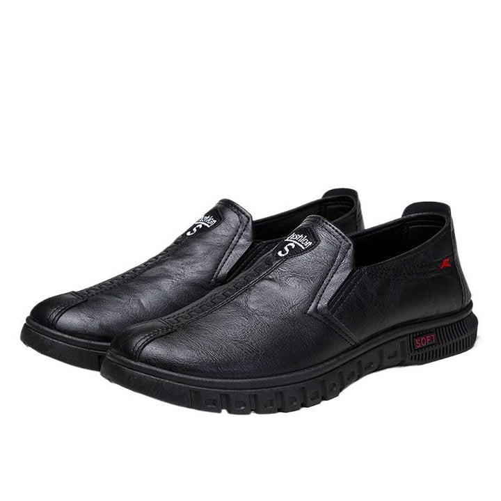 Herren Bequeme Slip-On Lederschuhe Drune