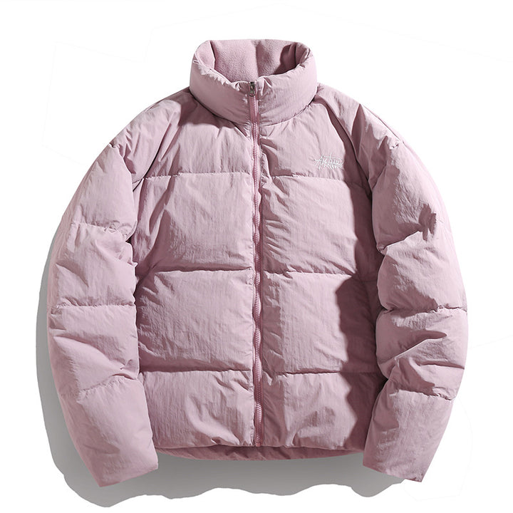 Damen Kurz geschnittene Daunenoptik‑Steppjacke mit hohem Stehkragen und Fleecefutter Drune