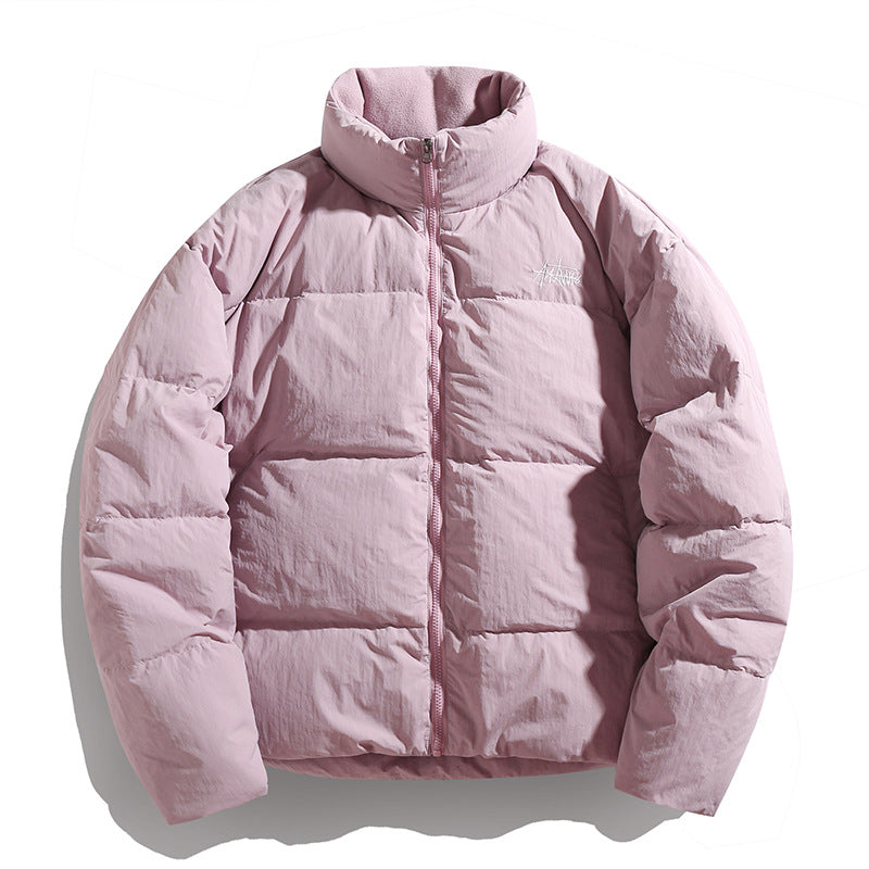 Unisex Kurz geschnittene wattierte Steppjacke mit hohem Stehkragen Drune