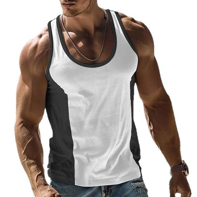 Herren Sportliches ärmelloses Trainingsshirt mit atmungsaktivem Material und modernem Schnitt Drune