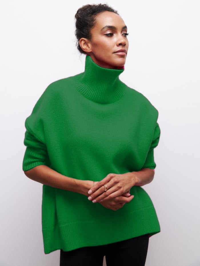 Damen kuscheliger Rollkragenpullover Drune