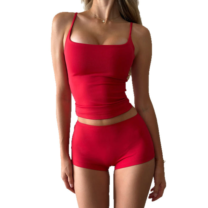 Damen bequemes Tanktop und Shorts-Set Drune