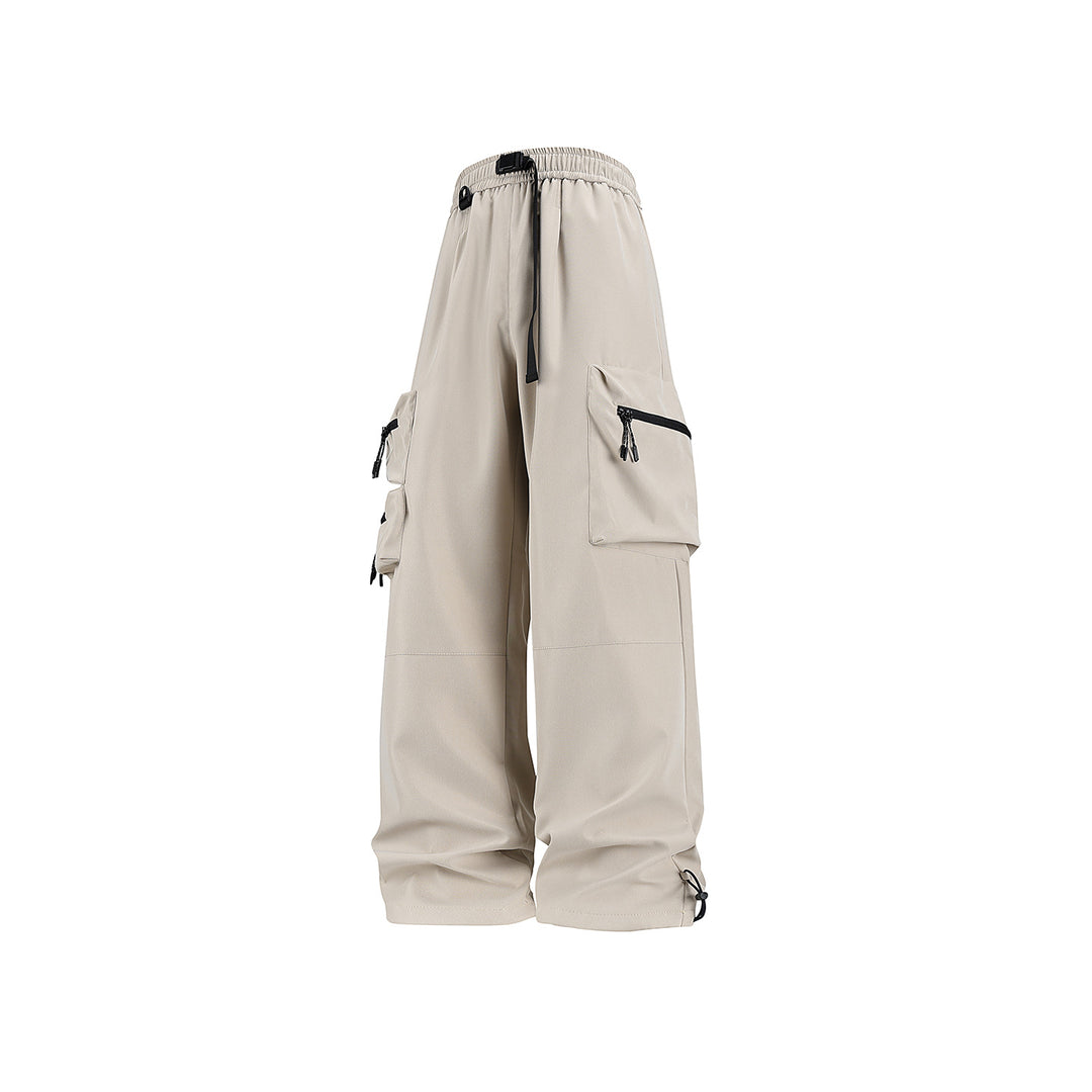 Herren Weite technische Cargo‑Hose mit Multifachtaschen, Tunnelzugbund und verstellbaren Beinabschlüssen Drune