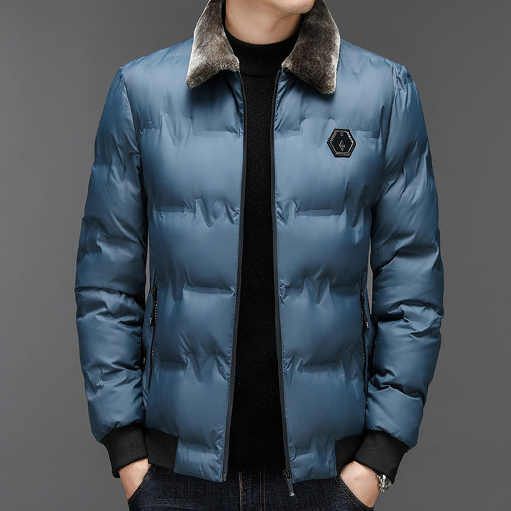 Herren Steppjacke mit abnehmbarem Kunstfellkragen Drune
