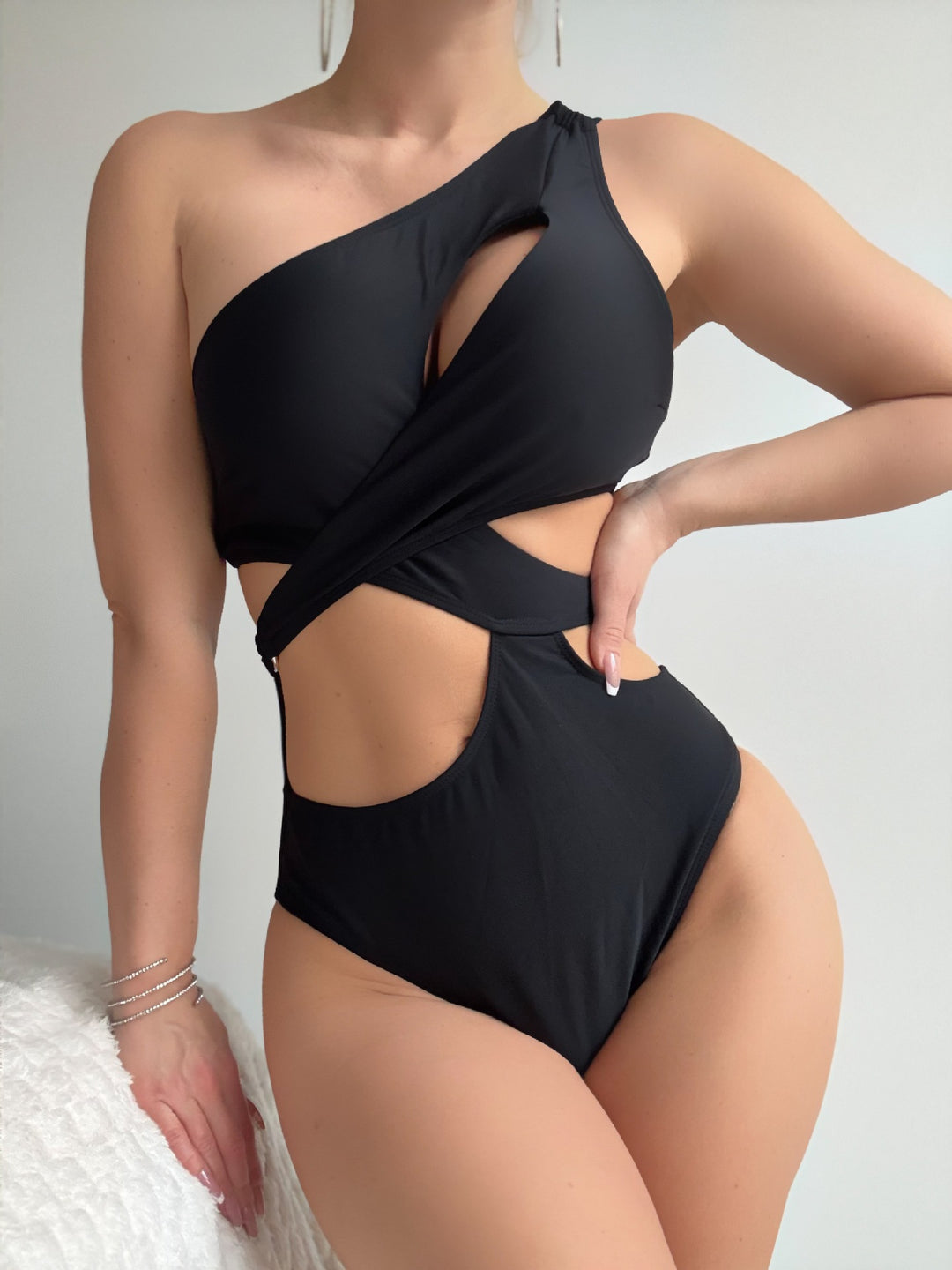 Damen Modischer Cut-Out Badeanzug Drune