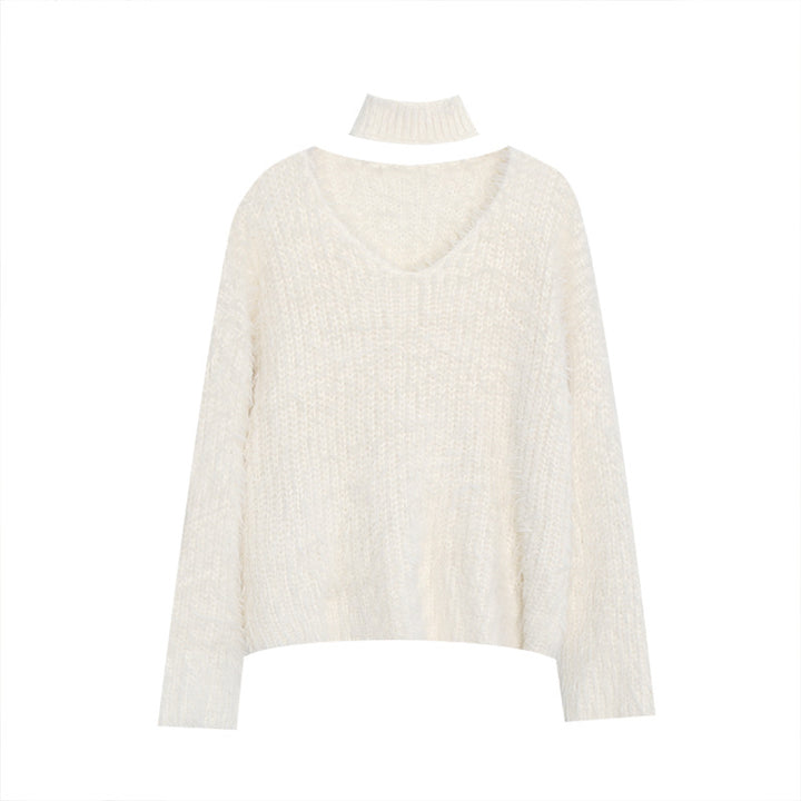 Damen Kuscheliger V-Ausschnitt Pullover Set Drune