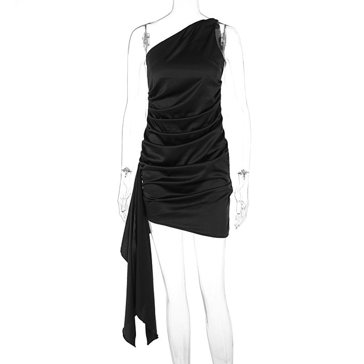Damen Minikleid mit asymmetrischem Design und raffinierten Drapierungsdetails Drune