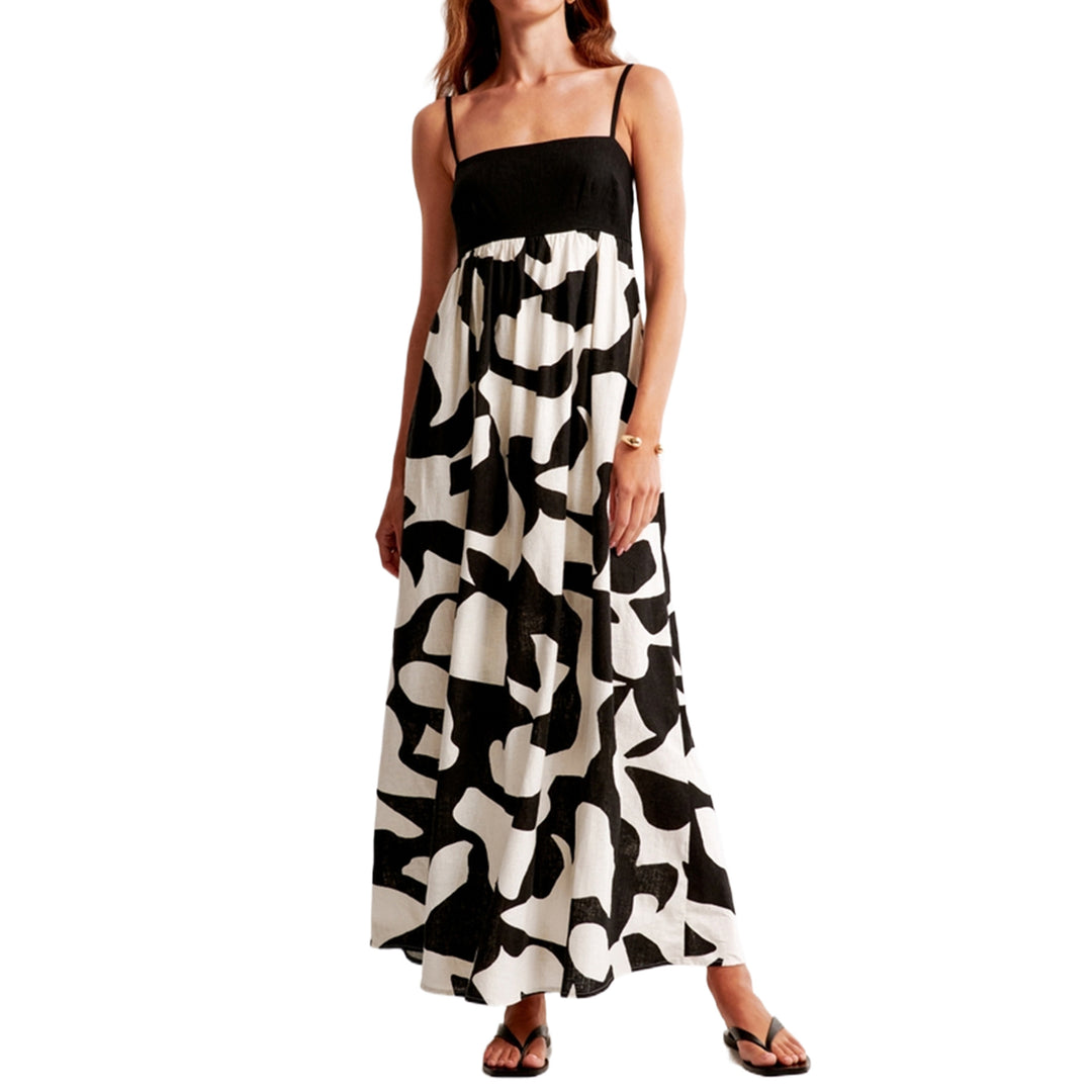 Damen Maxikleid mit schmalen Trägern und fließendem Schnitt Drune
