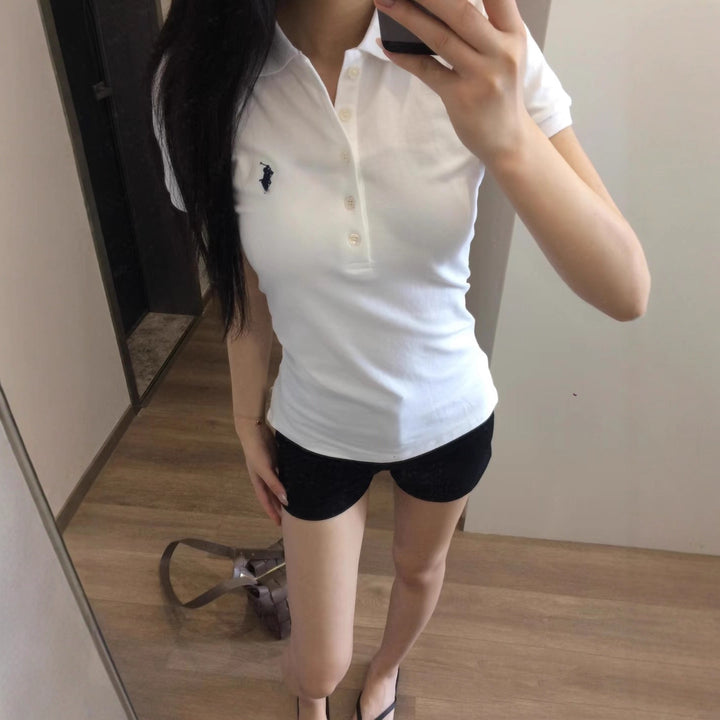 Damen Polo-Shirt mit Knopfleiste Drune