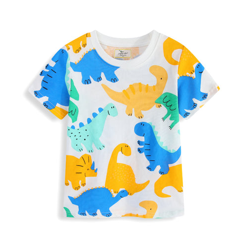 Kinder T-Shirt mit fröhlichem Dinosauriermotiv Drune