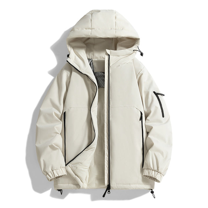 Unisex Warmer wasserabweisender Steppparka mit technischer Kapuze Drune