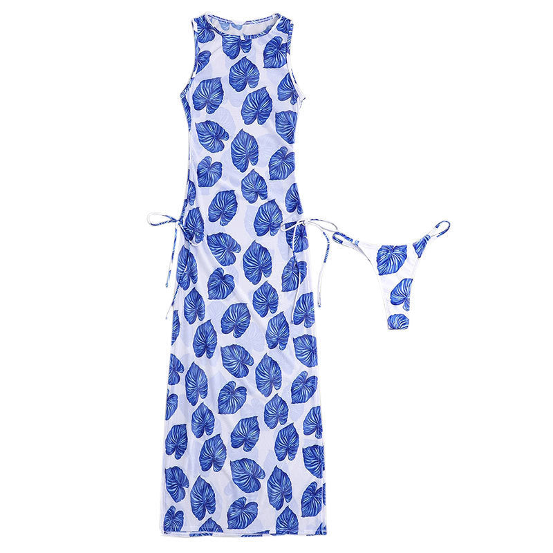 Damen Strandkleid mit passendem Bikini-Set Drune