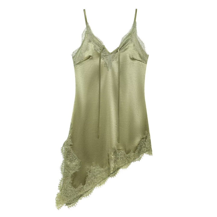 Damen Spitzen-Top mit asymmetrischem Saum und verstellbaren Trägern Drune