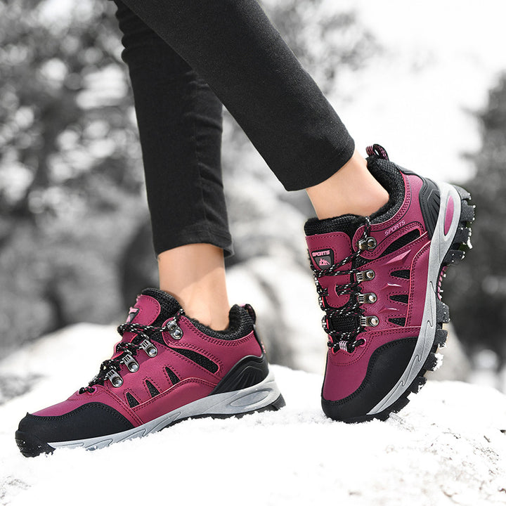 Damen Gefütterte Winter-Trekking‑Halbschuhe mit wasserdichter Oberfläche und griffiger Mehrzonenprofilsohle Drune