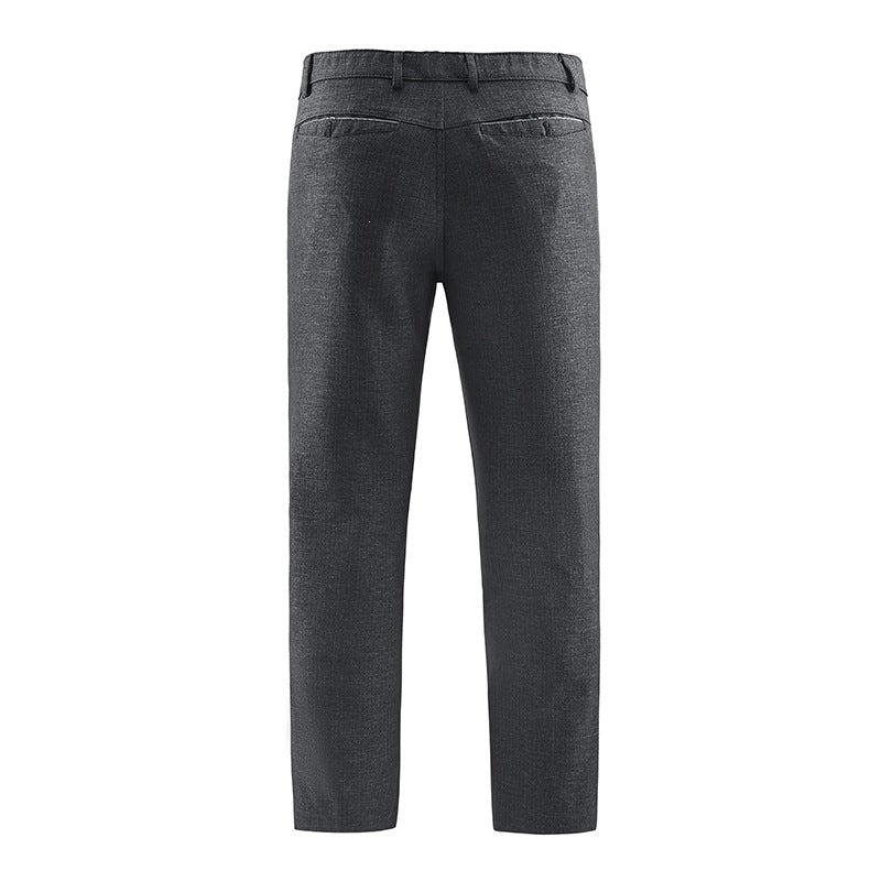 Herren Tailored-Chinohose mit geradem Bein, Gürtelschlaufen & Wiener Naht Drune
