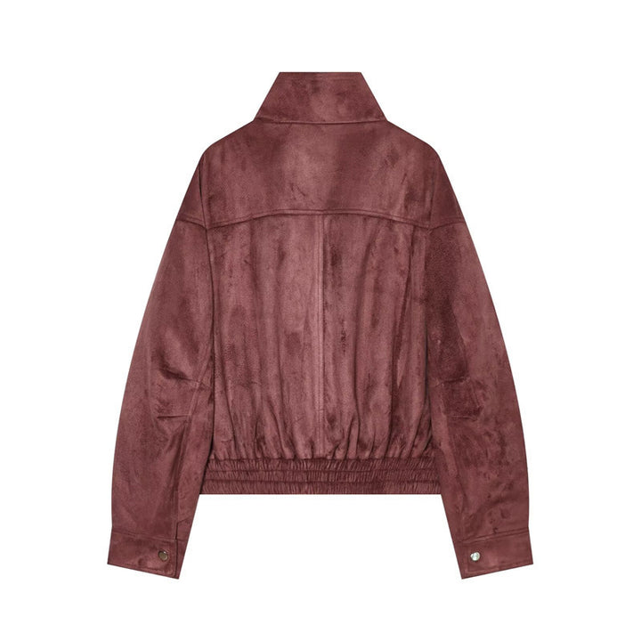 Damen Leichte wattierte Windjacke mit Stehkragen und Polka‑Dot‑Print Drune