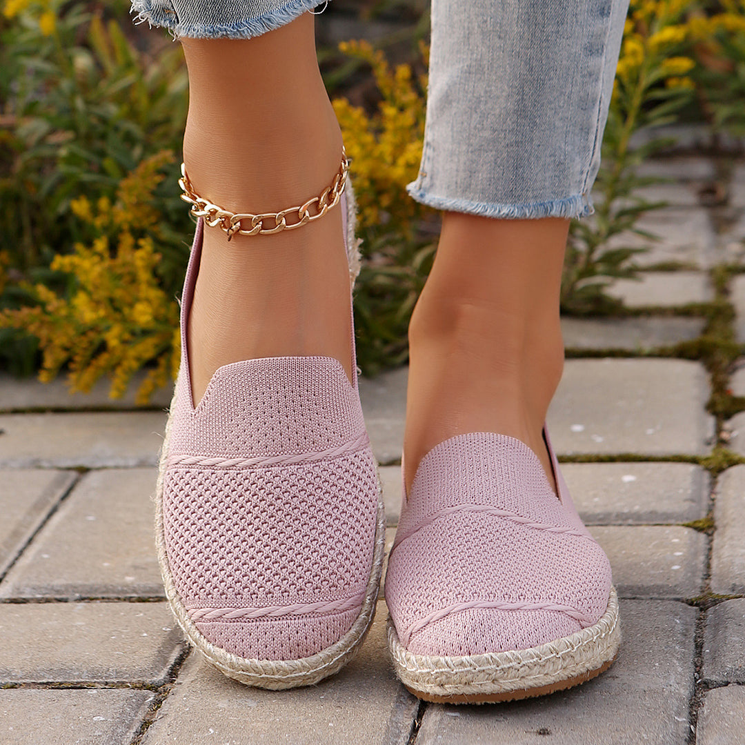 Damen Atmungsaktive Slipper-Espadrilles mit Jute-Details Drune