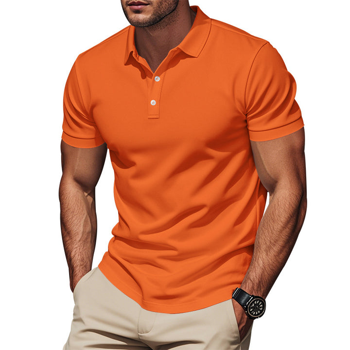 Herren Kurzarm Poloshirt aus atmungsaktivem Baumwollmix mit modernem Kragen Drune