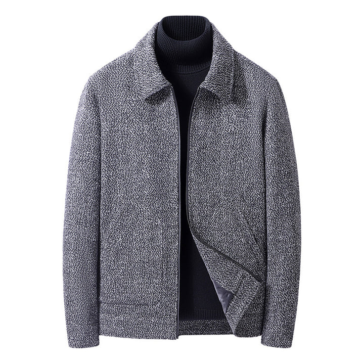 Herren Tweed-Blouson mit Hemdkragen, leicht wattierter Innenlage und aufgesetzten Taschen Drune