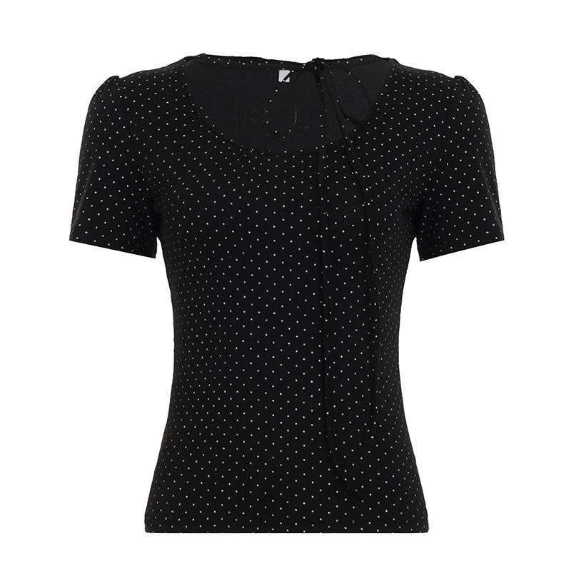 Damen Polka Dot Bluse Drune