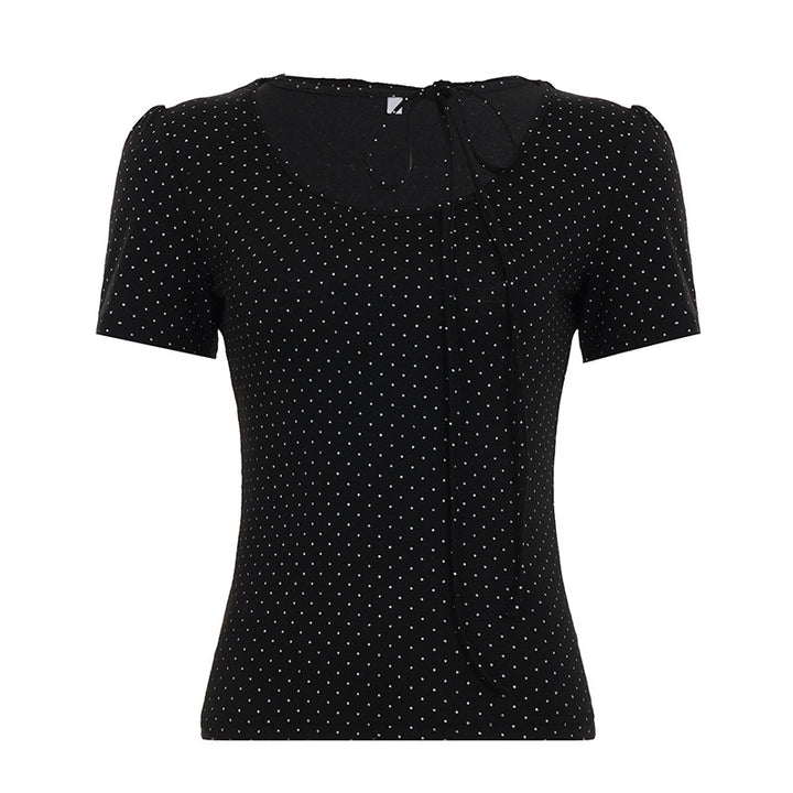 Damen Polka Dot Bluse Drune