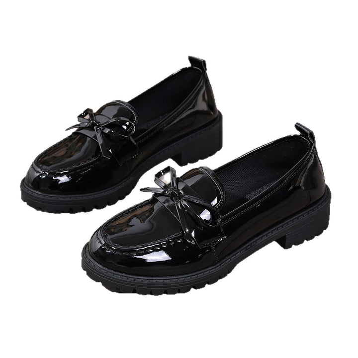 Damen Elegante Lacklederschuhe mit dekorativem Riemchen und rutschfester Sohle Drune