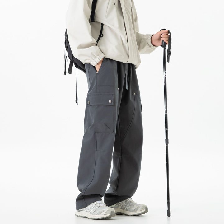 Damen Weite Cargo-Shorts mit elastischem Tunnelzugbund und Multifachtaschen Drune