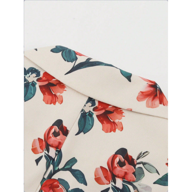 Damen Blazer mit floralen Mustern und modernem Schnitt Drune