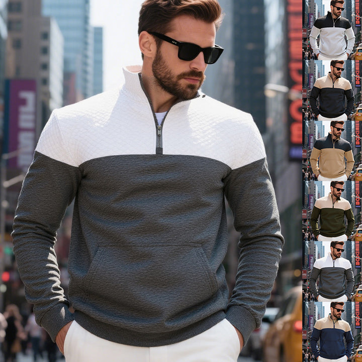Herren Sportlicher Pullover mit Stehkragen Drune