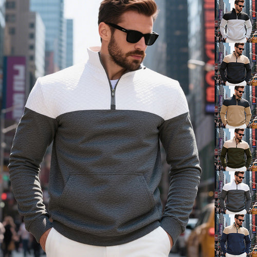 Herren Sportlicher Pullover mit Stehkragen Drune