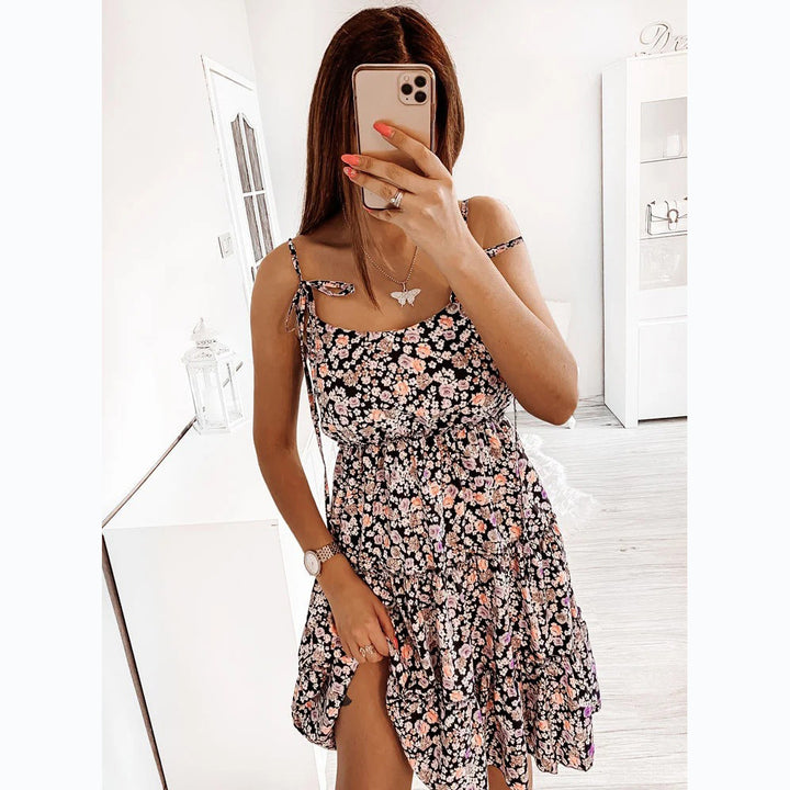 Damen Wonderland Kleid mit verspieltem Blumendruck und lässiger Passform Drune