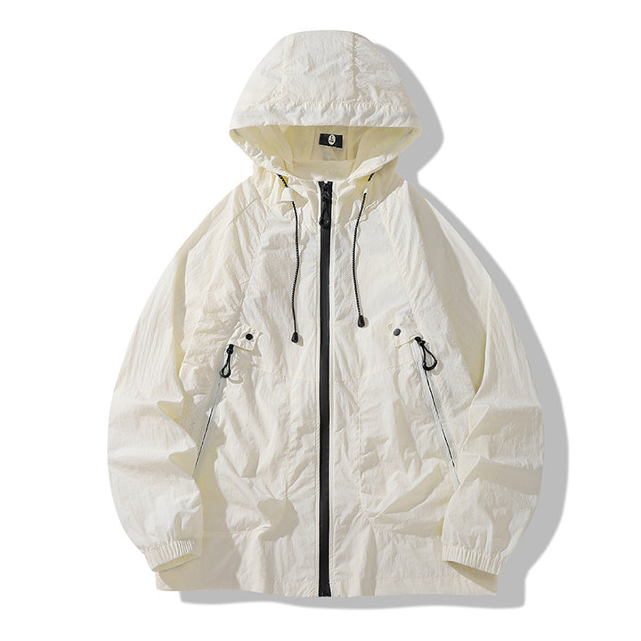 Unisex Leichte Regenjacke mit verstellbarer Kapuze Drune