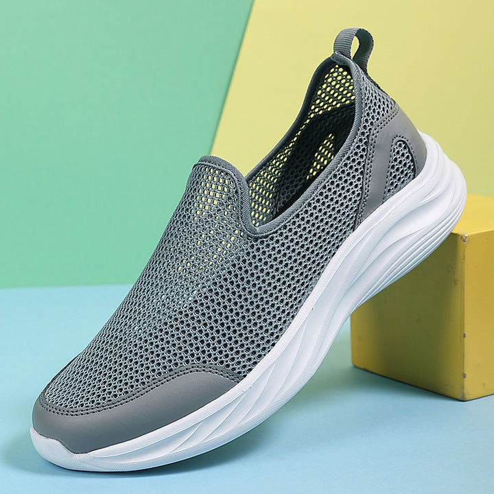 Herren nan atmungsaktiver Netz-Sportschuh mit Schlupfform und stoßdämpfender Laufsohle Drune