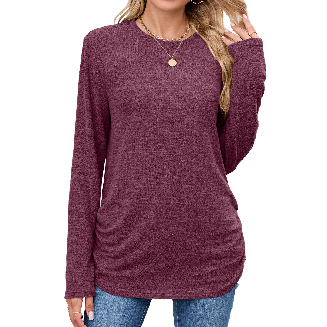 Damen Langearmshirt mit Raffung Drune