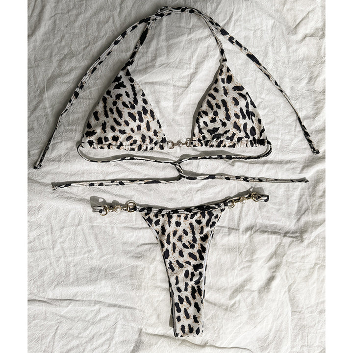 Damen Triangel-Bikini mit modischen Kettendetails Drune
