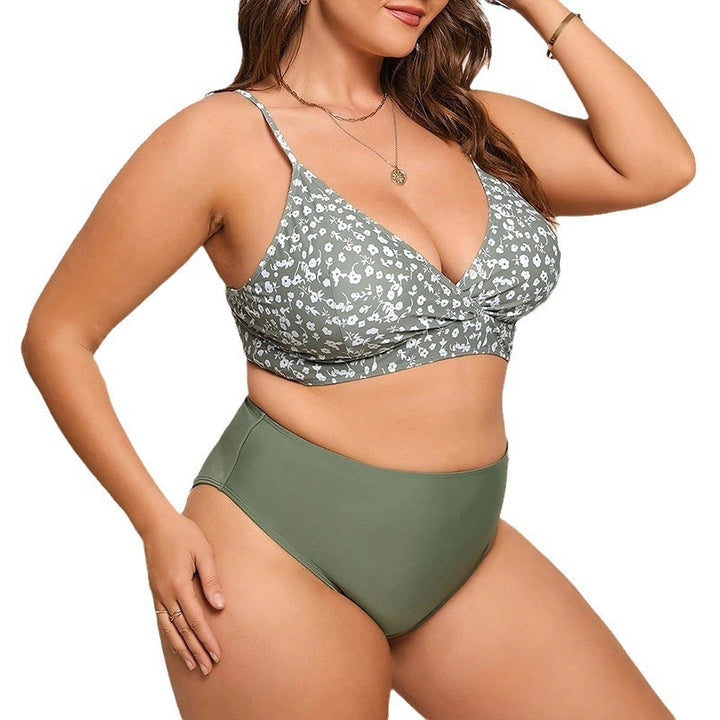 Damen Bikini-Set mit modernem Wickeldesign und hohem Taillenschnitt Drune