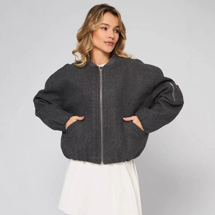 Damen Modische Boucle-Jacke