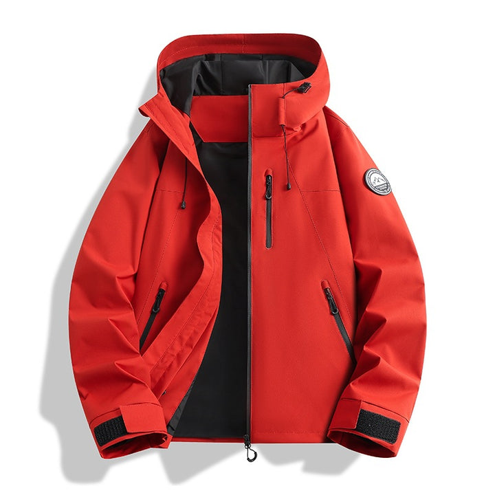 Herren dreiteilige Softshell-Outdoorjacke mit abnehmbarem Fleecefutter und Kapuze Drune