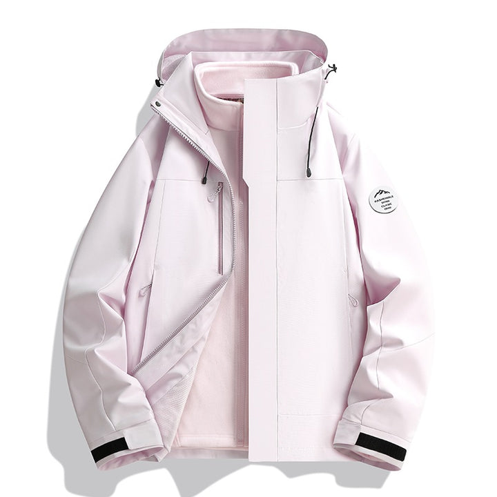 Herren Wetterfeste Softshelljacke mit Fleece‑Innenfutter, verstellbarer Kapuze & Reißverschluss‑Brusttasche Drune