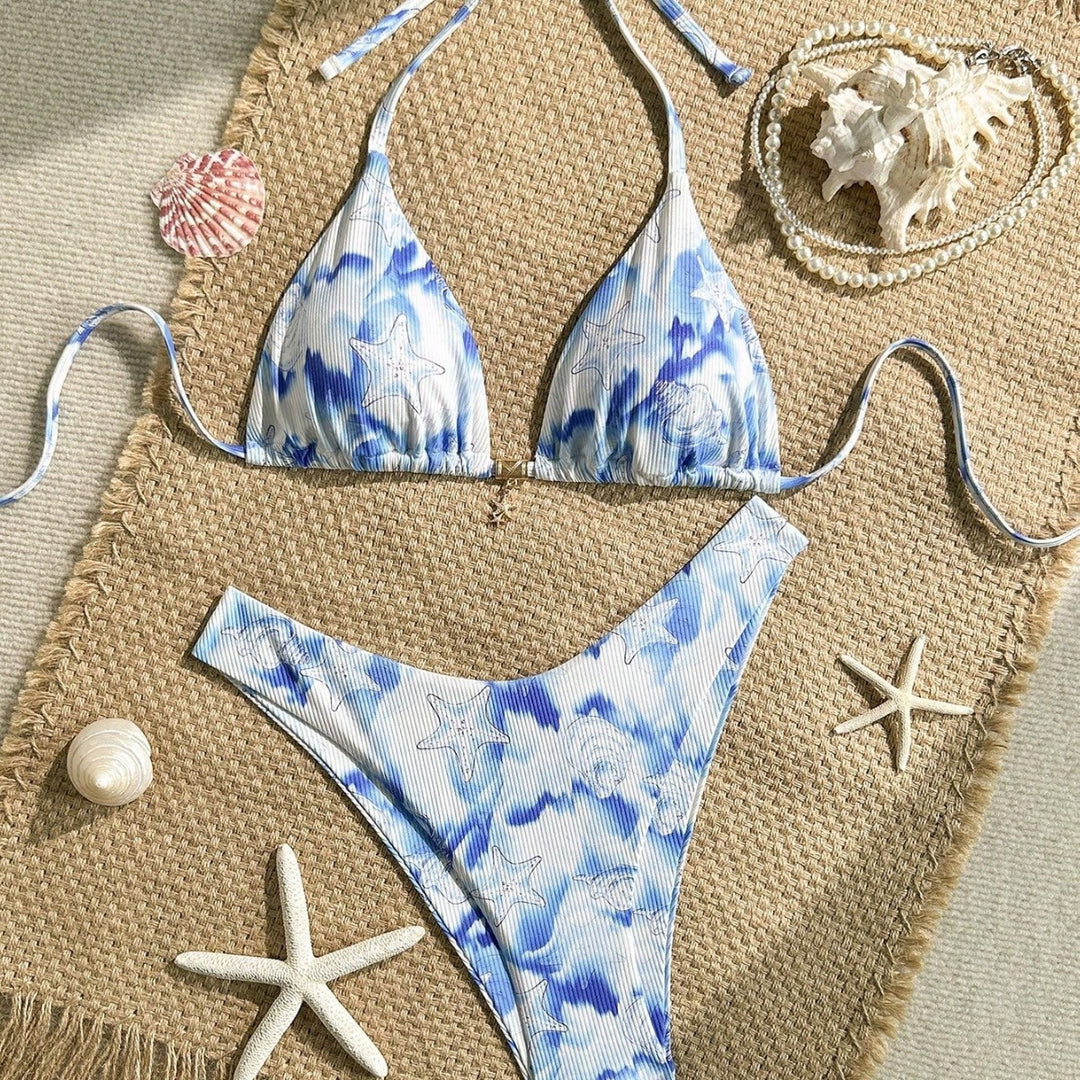 Damen Triangel-Bikini mit maritimem Motiv Drune