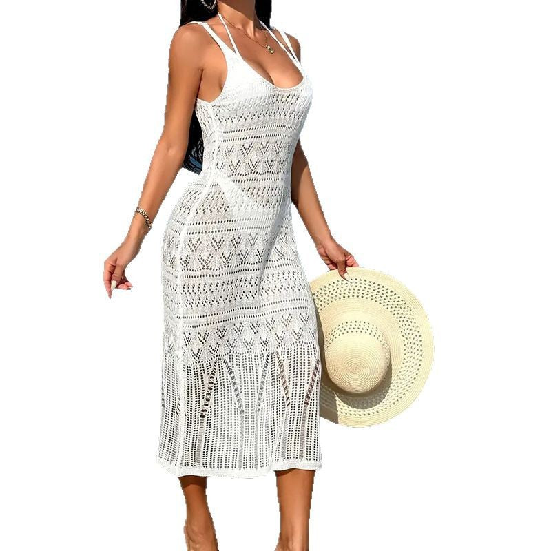 Damen lässiges Häkel-Strandkleid Drune