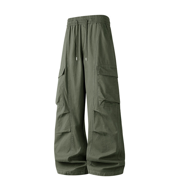 Herren Baggy-Cargo-Hose mit tiefem Schritt, Oversized-Silhouette und aufgesetzten Utility-Taschen Drune
